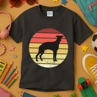 Retro Sunset Dog Lover Kids T-Shirt thumb 3