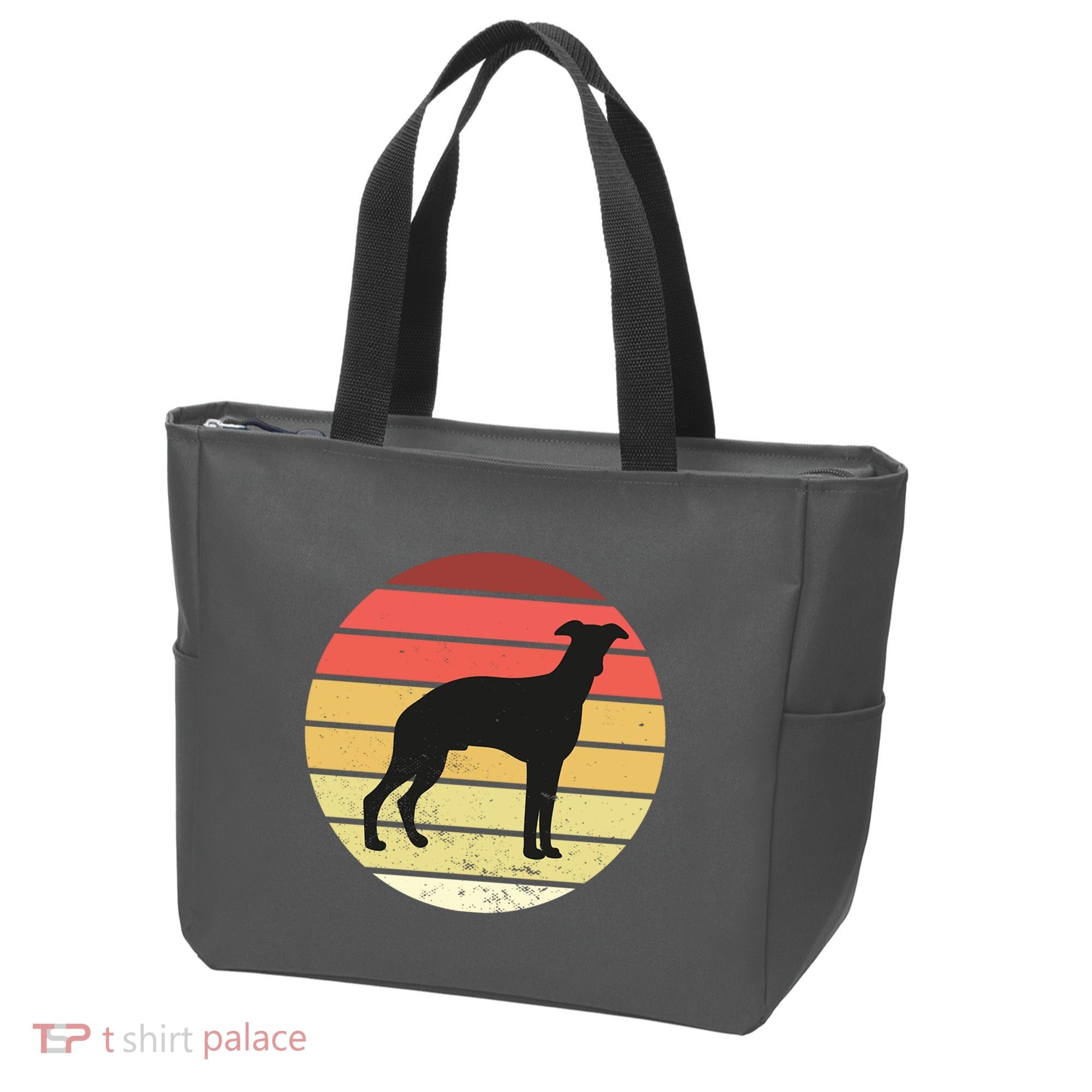 Retro Sunset Dog Lover Tote Bag