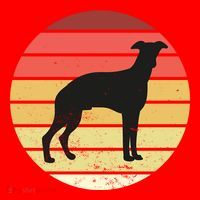 Retro Sunset Dog Lover Santa Hat thumb 1