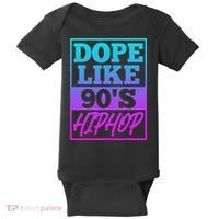Rapper Saying Dope Like 90s Hip Hop Music Rapper Hip Hop Baby Bodysuit thumb 0