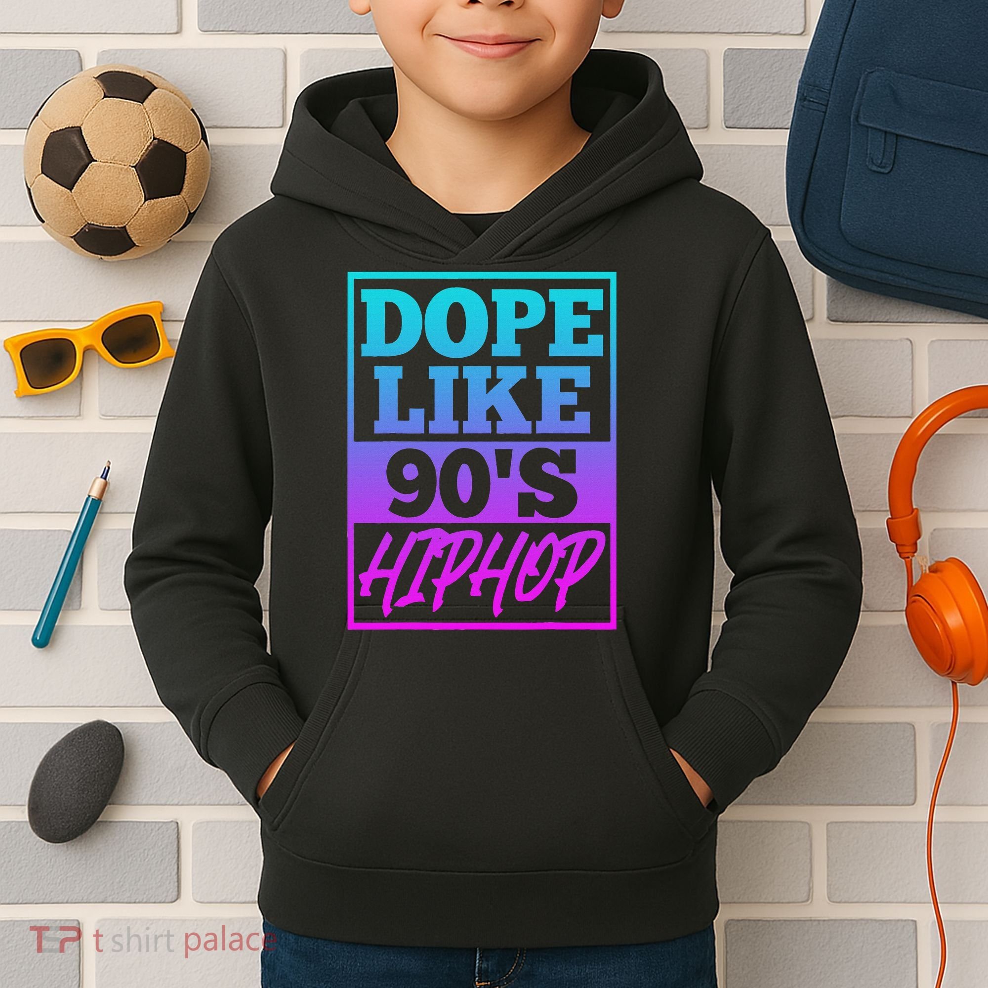 Rapper Saying Dope Like 90s Hip Hop Music Rapper Hip Hop Kids Hoodie