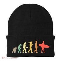 Retro Surfing Evolution Gift For Surfers Meaningful Gift Beanie thumb 0
