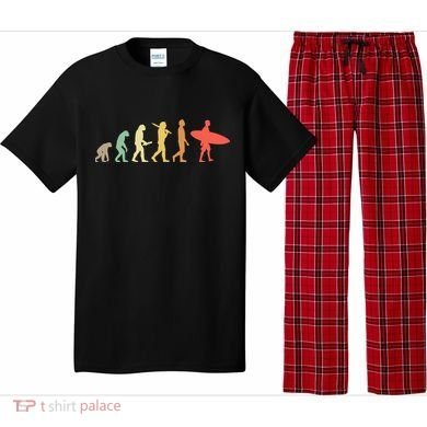 Retro Surfing Evolution Gift For Surfers Meaningful Gift Pajama Set