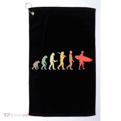Retro Surfing Evolution Gift For Surfers Meaningful Gift Golf Towel