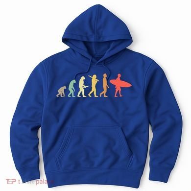 Retro Surfing Evolution Gift For Surfers Meaningful Gift Hoodie