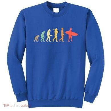 Retro Surfing Evolution Gift For Surfers Meaningful Gift Sweatshirt