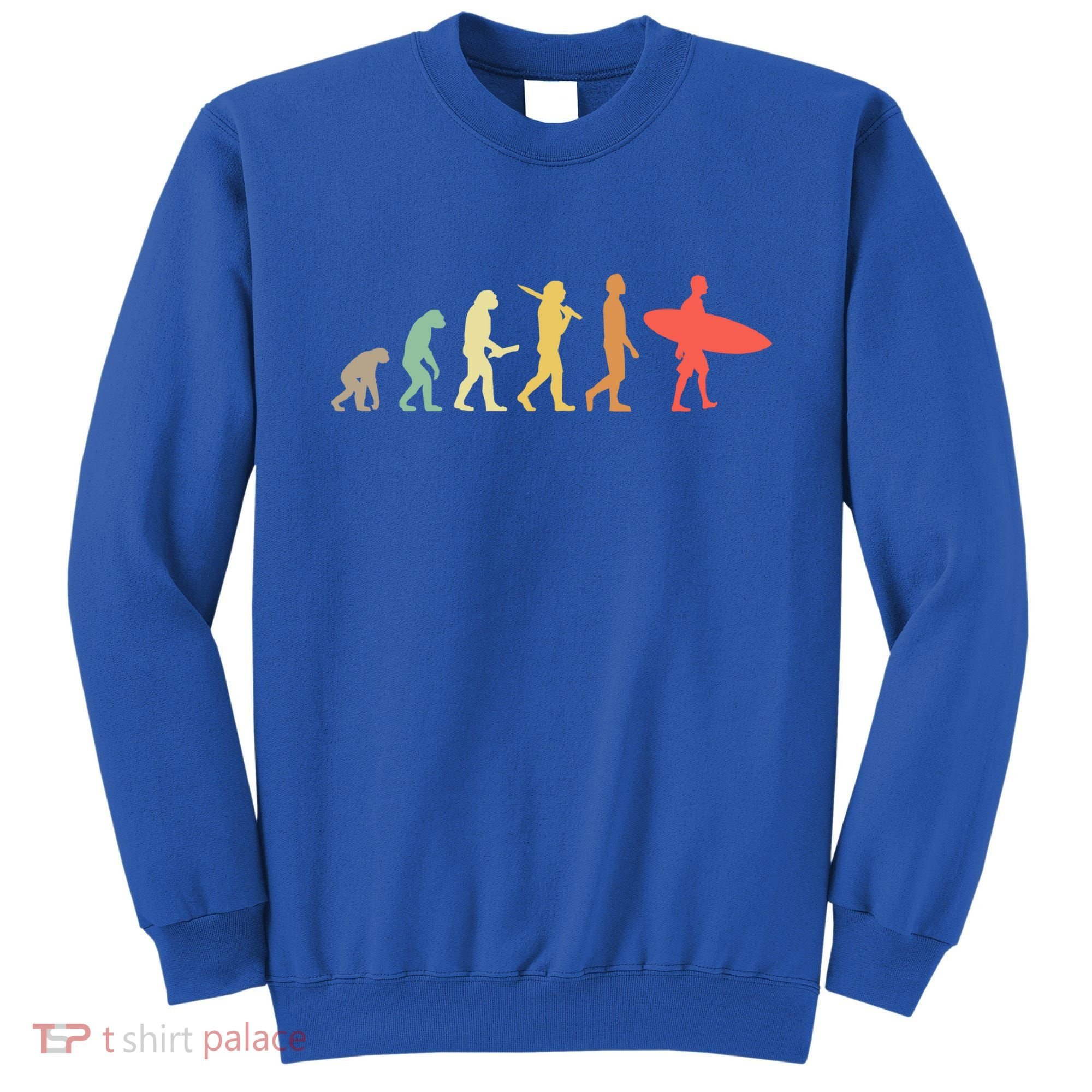 Retro Surfing Evolution Gift For Surfers Meaningful Gift Sweatshirt