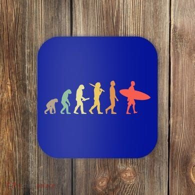Retro Surfing Evolution Gift For Surfers Meaningful Gift Coaster
