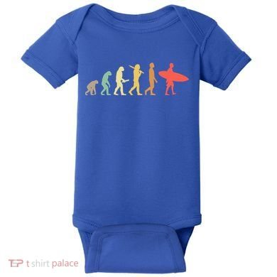 Retro Surfing Evolution Gift For Surfers Meaningful Gift Baby Bodysuit