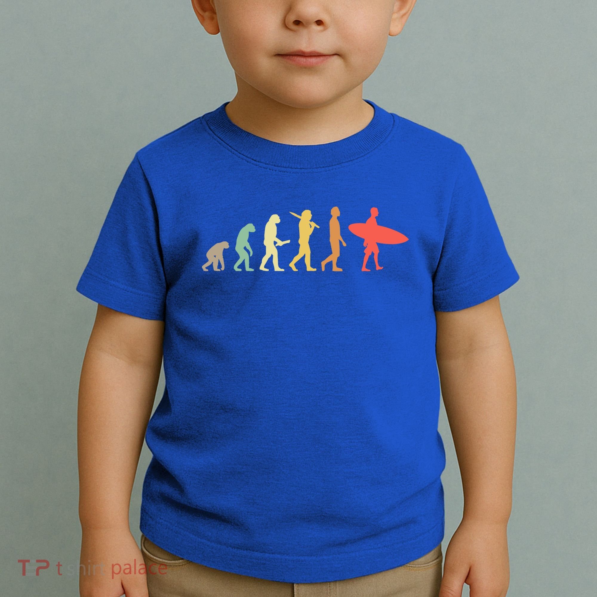 Retro Surfing Evolution Gift For Surfers Meaningful Gift Toddler T-Shirt