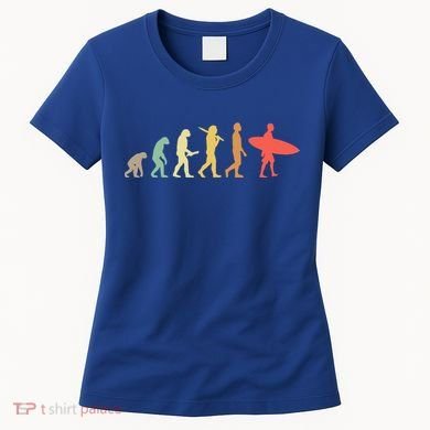 Retro Surfing Evolution Gift For Surfers Meaningful Gift Women's T-Shirt