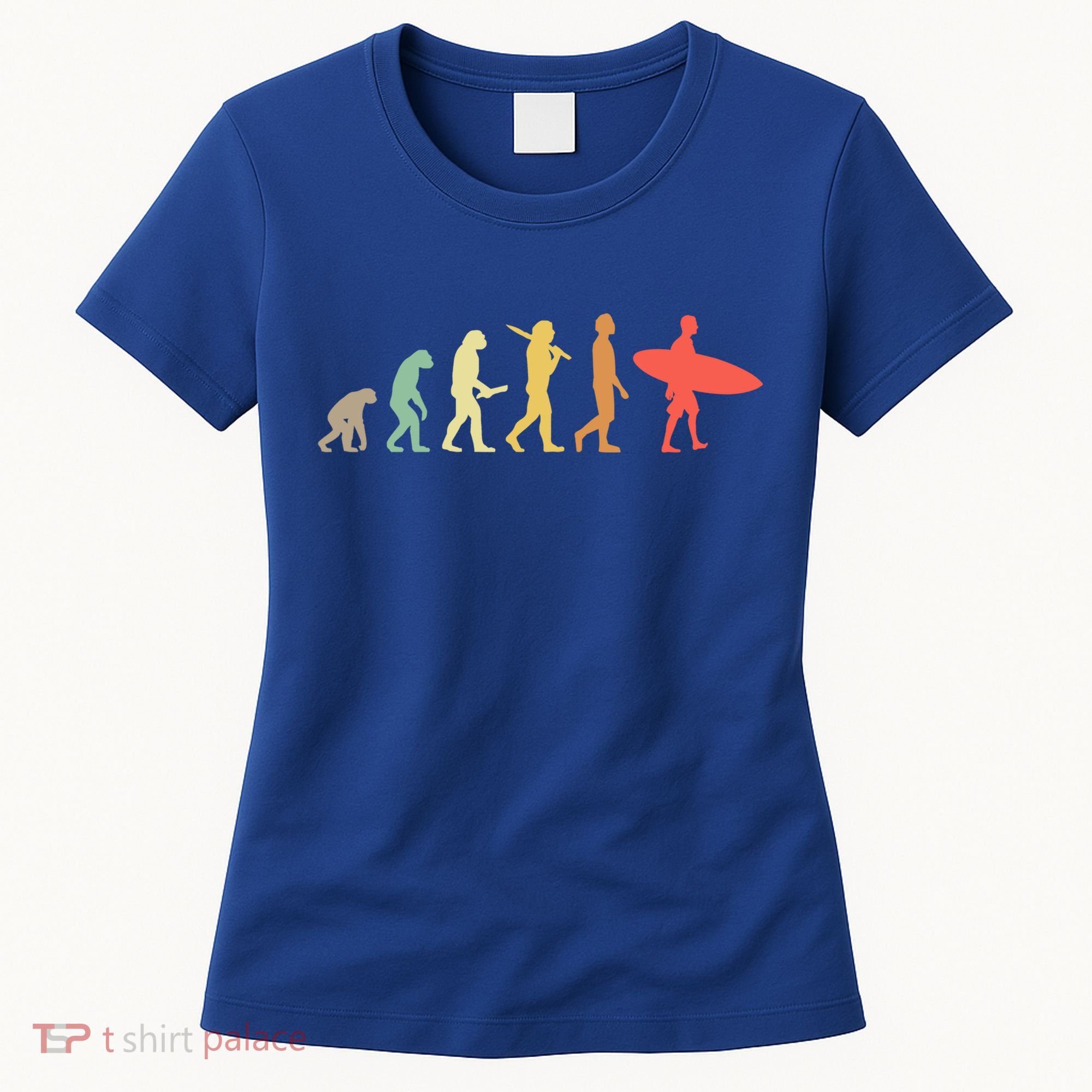 Retro Surfing Evolution Gift For Surfers Meaningful Gift Women's T-Shirt