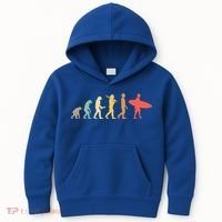 Retro Surfing Evolution Gift For Surfers Meaningful Gift Kids Hoodie thumb 0