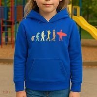 Retro Surfing Evolution Gift For Surfers Meaningful Gift Kids Hoodie thumb 3