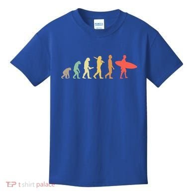 Retro Surfing Evolution Gift For Surfers Meaningful Gift Kids T-Shirt