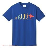 Retro Surfing Evolution Gift For Surfers Meaningful Gift Kids T-Shirt thumb 0