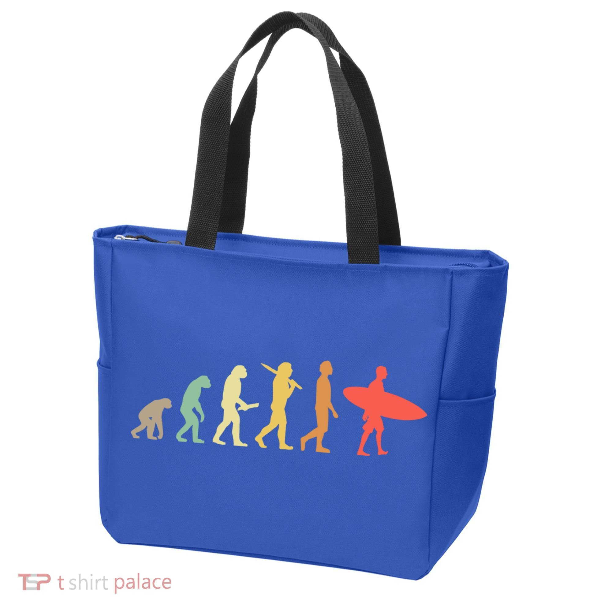 Retro Surfing Evolution Gift For Surfers Meaningful Gift Tote Bag