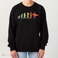 Retro Surfing Evolution Gift For Surfers Women's Sweatshirt thumb 0