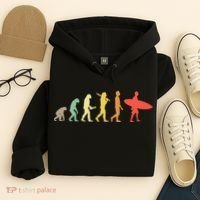 Retro Surfing Evolution Gift For Surfers Hoodie thumb 4