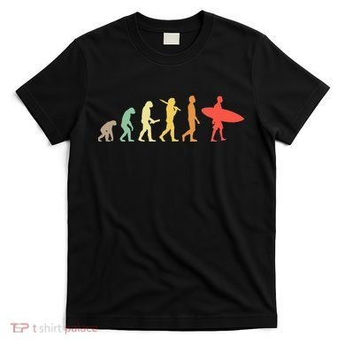 Retro Surfing Evolution Gift For Surfers T-Shirt