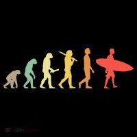Retro Surfing Evolution Gift For Surfers Button thumb 1