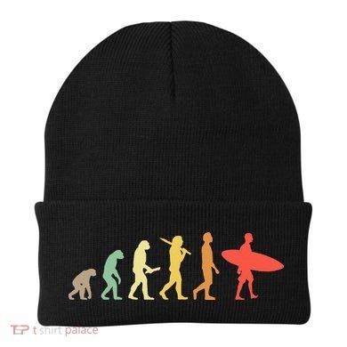 Retro Surfing Evolution Gift For Surfers Beanie
