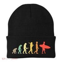 Retro Surfing Evolution Gift For Surfers Beanie thumb 0