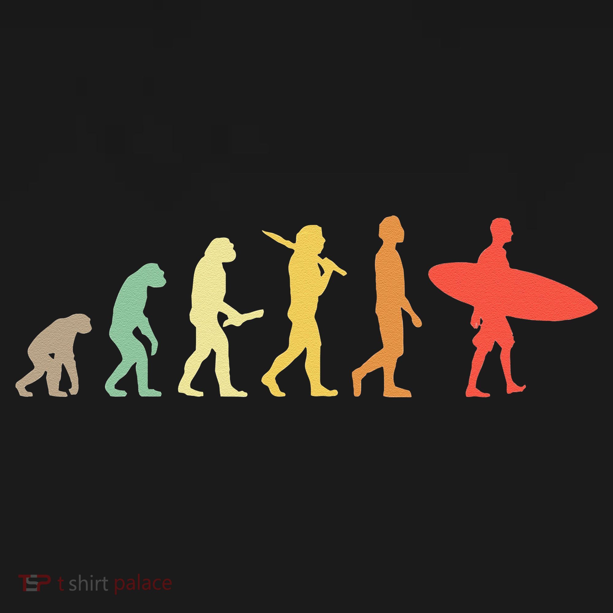 Retro Surfing Evolution Gift For Surfers Polo