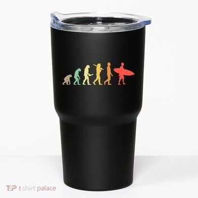 Retro Surfing Evolution Gift For Surfers Tumbler
