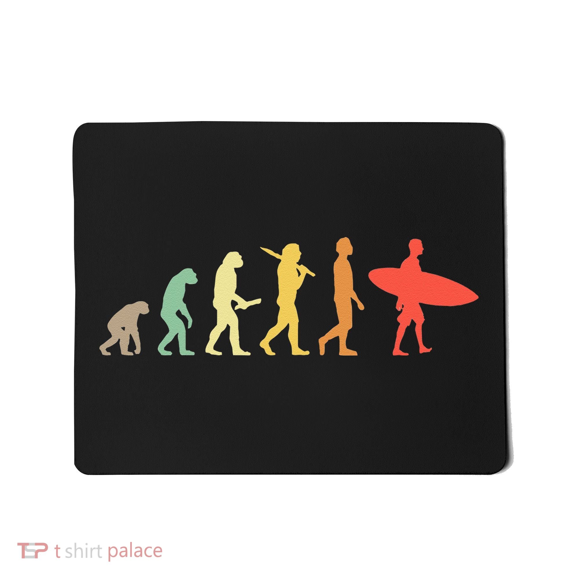 Retro Surfing Evolution Gift For Surfers Mousepad