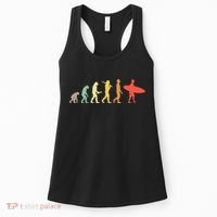 Retro Surfing Evolution Gift For Surfers Women's Tank Top thumb 0