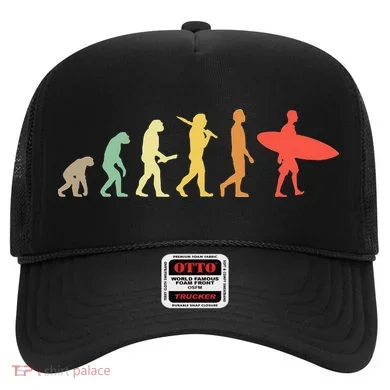 Retro Surfing Evolution Gift For Surfers Hat