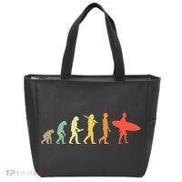 Retro Surfing Evolution Gift For Surfers Tote Bag thumb 0