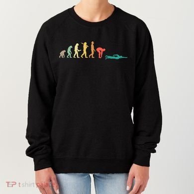 Retro Swimming Evolution Gift For Swimmers Gift Women's Sweatshirt