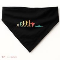 Retro Swimming Evolution Gift For Swimmers Gift USA-Made Doggie Bandana thumb 0