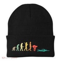 Retro Swimming Evolution Gift For Swimmers Gift Beanie thumb 0