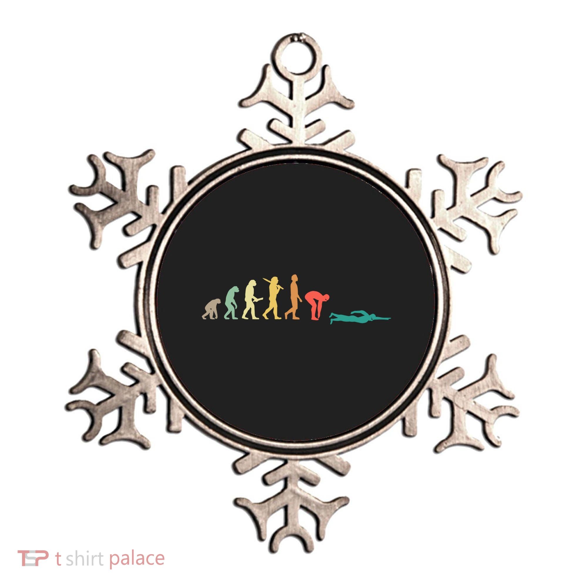 Retro Swimming Evolution Gift For Swimmers Gift Ornament
