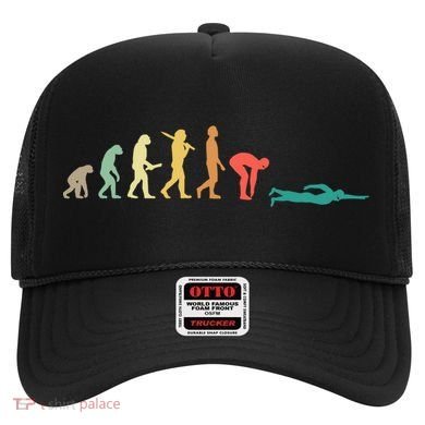 Retro Swimming Evolution Gift For Swimmers Gift Hat