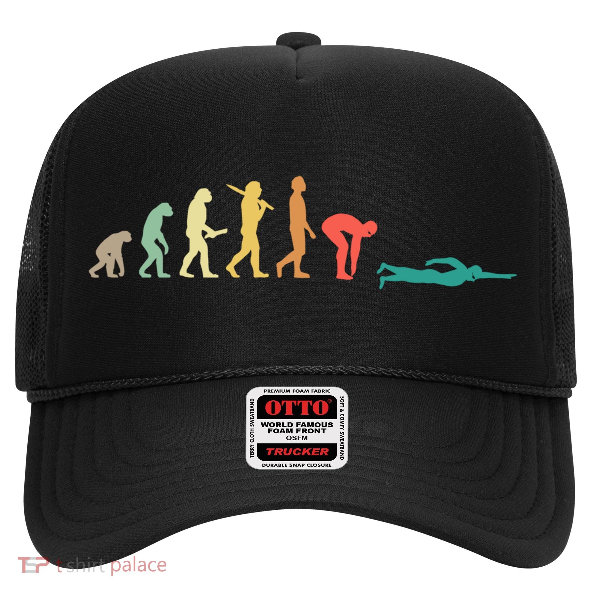Retro Swimming Evolution Gift For Swimmers Gift Hat