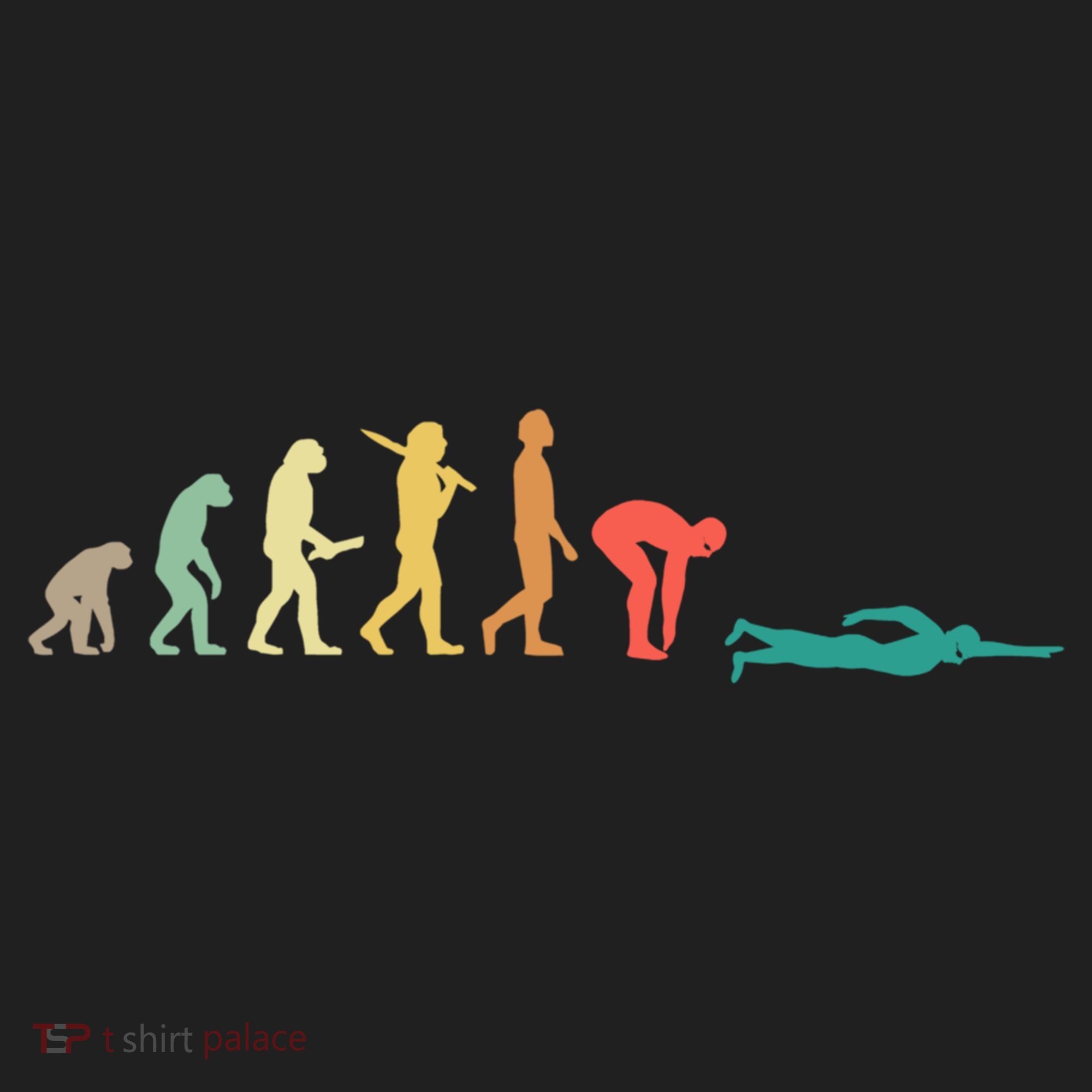 Retro Swimming Evolution Gift For Swimmers Gift Golf Towel