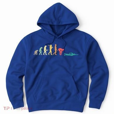 Retro Swimming Evolution Gift For Swimmers Gift Hoodie