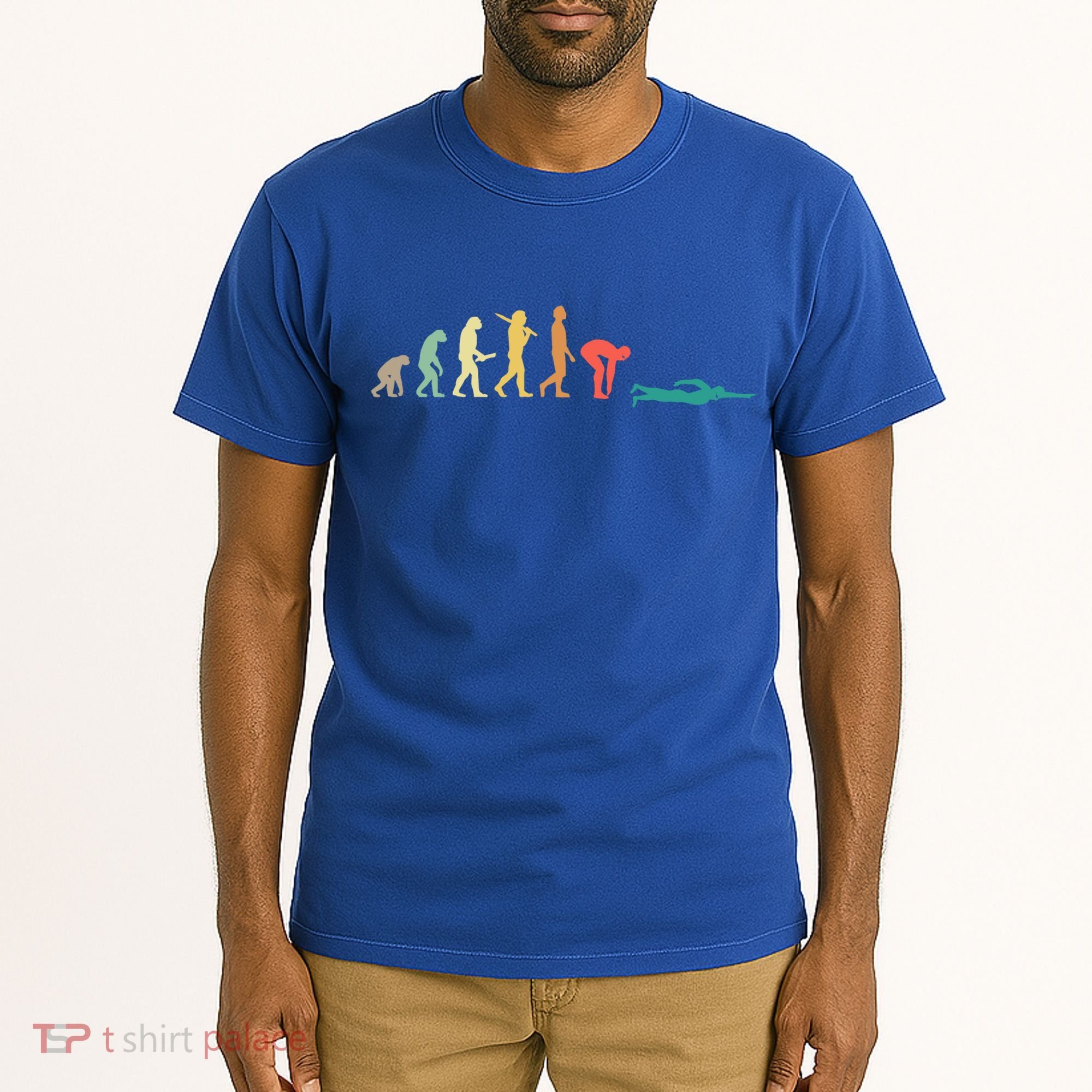 Retro Swimming Evolution Gift For Swimmers Gift Tall T-Shirt