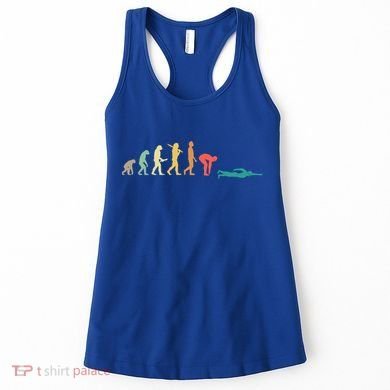 Retro Swimming Evolution Gift For Swimmers Gift Women's Tank Top