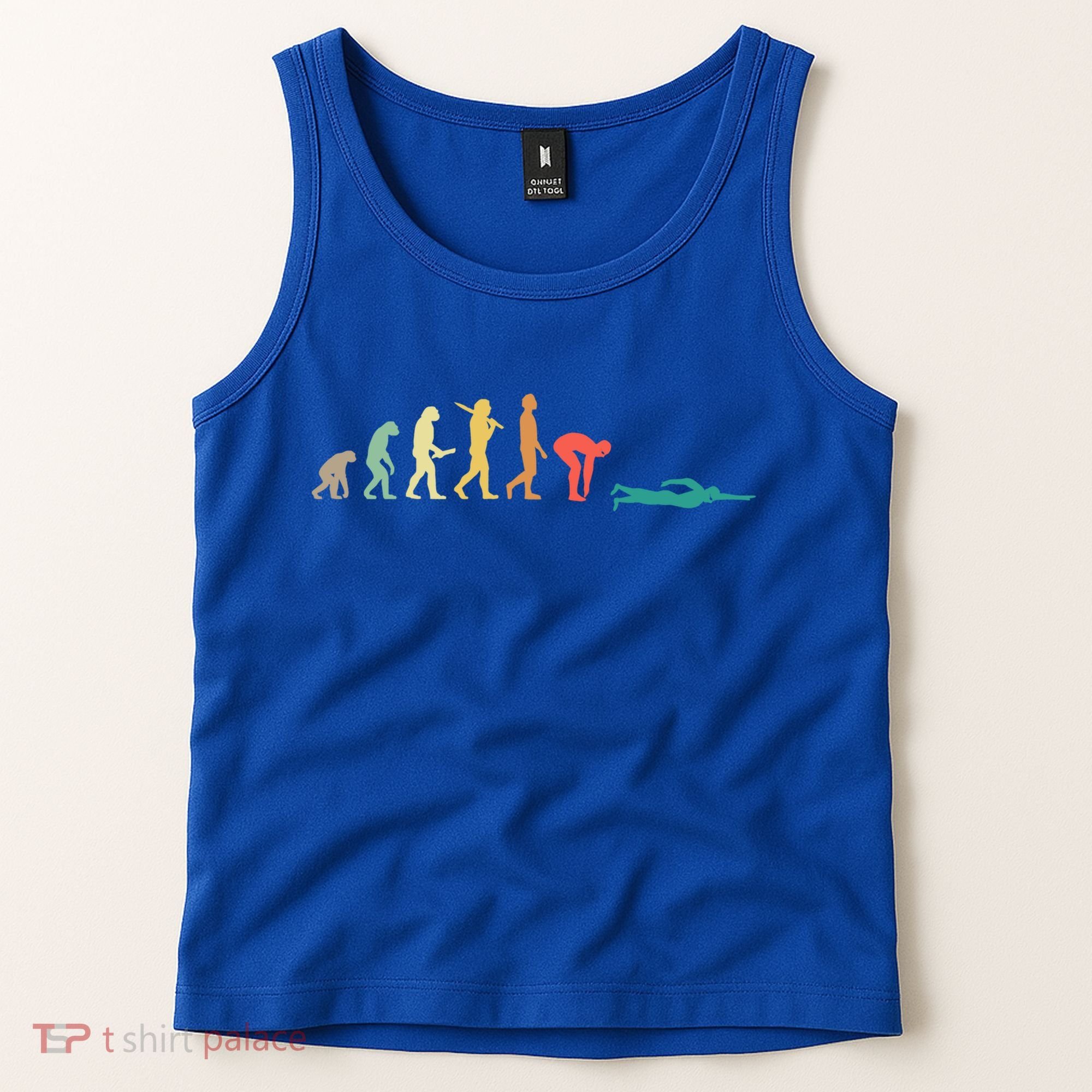 Retro Swimming Evolution Gift For Swimmers Gift Tank Top