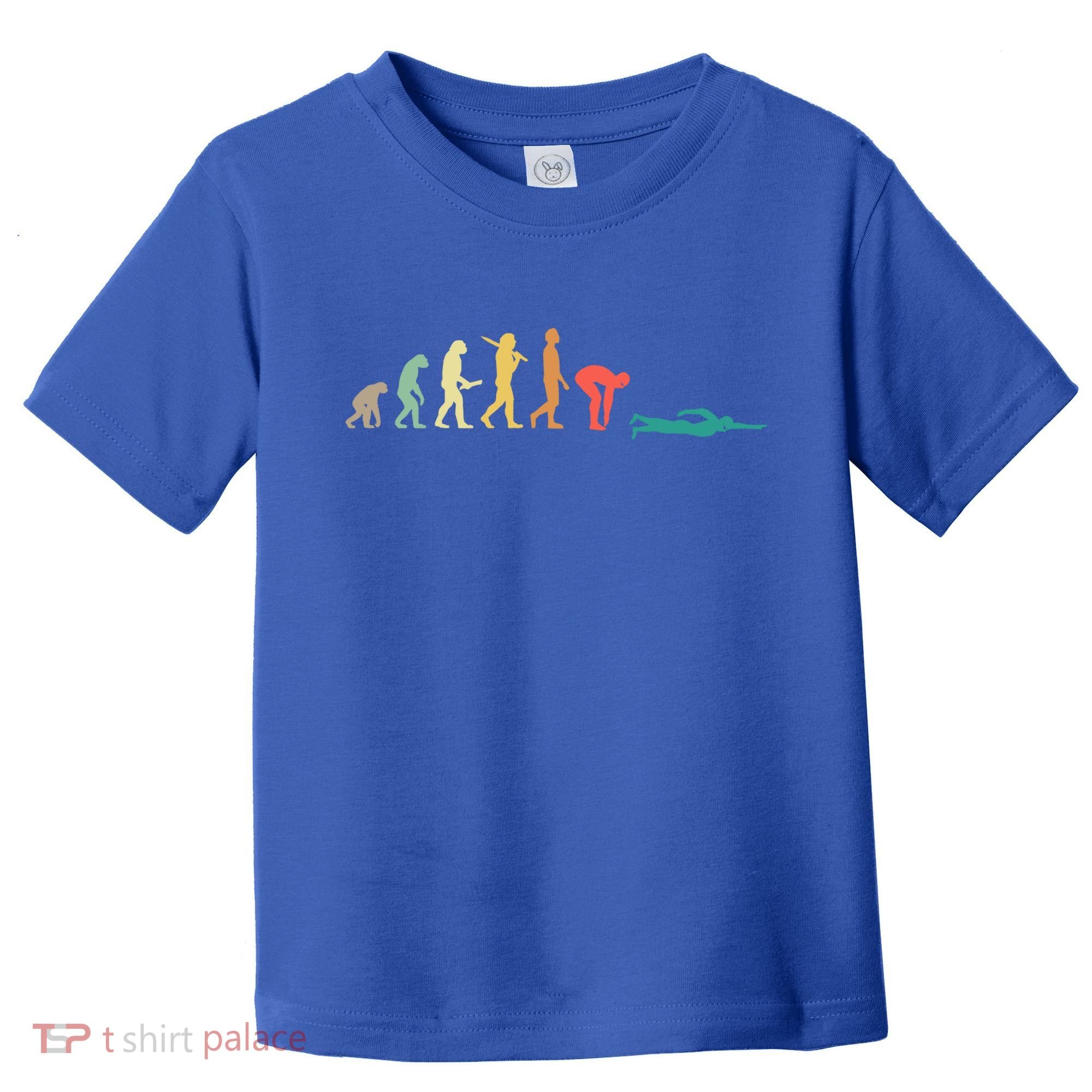 Retro Swimming Evolution Gift For Swimmers Gift Toddler T-Shirt