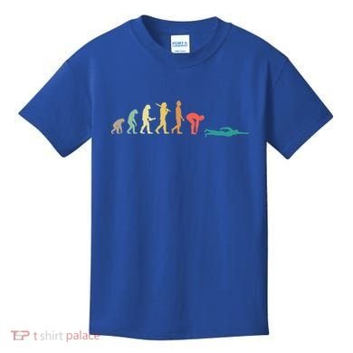 Retro Swimming Evolution Gift For Swimmers Gift Kids T-Shirt
