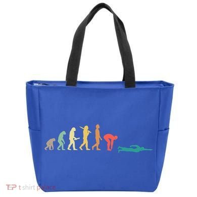 Retro Swimming Evolution Gift For Swimmers Gift Tote Bag