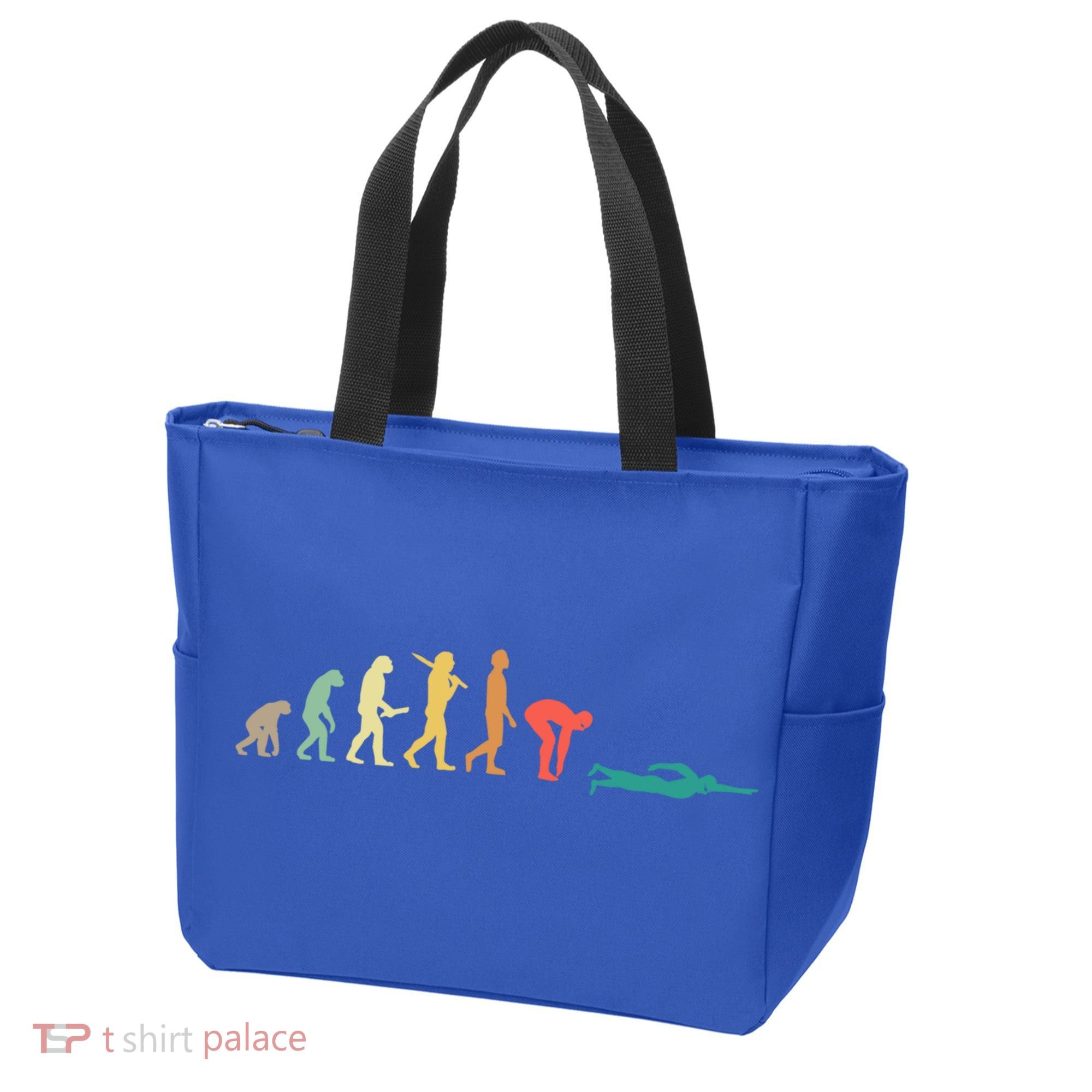 Retro Swimming Evolution Gift For Swimmers Gift Tote Bag