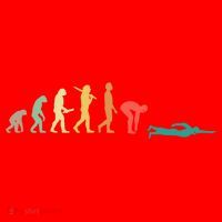 Retro Swimming Evolution Gift For Swimmers Gift Santa Hat thumb 1