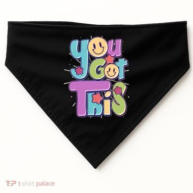 Retro Smiley Emoji You Got This USA-Made Doggie Bandana